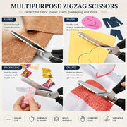 🏆Limited Time Sale 49% OFF 🧵✂️Stainless Steel Pinking Shears – 9.1 Zig Zag Fabric Scissors for Sewing. Quilting. Dressmaking & DIY Crafts