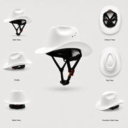 💯 Western Cowboy Hard Hat. Vented Wide Brim Safety Helmet for Construction & Ranch Workers