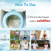Neck Cooling Tube with Insulated Bag, Reusable Ice Ring Cooler Wearable Body Cooling Products, Neck Coolers for Hot Weather #Summervibes
