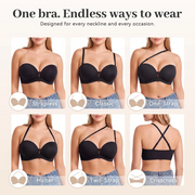 Women's Strapless Front Closure Push-Up Bra