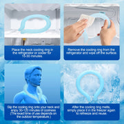 Neck Cooling Tube with Insulated Bag, Reusable Ice Ring Cooler Wearable Body Cooling Products, Neck Coolers for Hot Weather #Summervibes