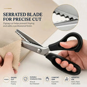 🏆Limited Time Sale 49% OFF 🧵✂️Stainless Steel Pinking Shears – 9.1 Zig Zag Fabric Scissors for Sewing. Quilting. Dressmaking & DIY Crafts