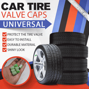 Glow-in-the-Dark Car Tire Valve Cap Set - Durable. Easy-to-Install. No-Tool-Required Accessories for Safe Night Driving - Perfect for Most Vehicle Tires