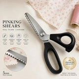 🏆Limited Time Sale 49% OFF 🧵✂️Stainless Steel Pinking Shears – 9.1 Zig Zag Fabric Scissors for Sewing. Quilting. Dressmaking & DIY Crafts