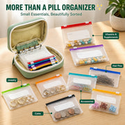 ✨2‑Week Pill Organizer Binder Case | 14 Reusable Color‑Coded Pill Pouch💊 Travel Waterproof Medication Storage Bag for Vitamins Supplements