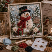 🔥 LAST DAY 50% OFF – 🎄🧵 Premium 3D Christmas Fabric Poke Art Kit | No-Sew Holiday Craft with Pre-Punched Board. Fabric Squares & Display Stand 🎅✨