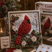 🔥 LAST DAY 50% OFF – 🎄🧵 Premium 3D Christmas Fabric Poke Art Kit | No-Sew Holiday Craft with Pre-Punched Board. Fabric Squares & Display Stand 🎅✨