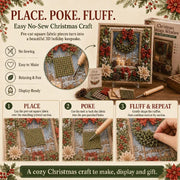 🔥 LAST DAY 50% OFF – 🎄🧵 Premium 3D Christmas Fabric Poke Art Kit | No-Sew Holiday Craft with Pre-Punched Board. Fabric Squares & Display Stand 🎅✨