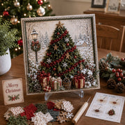 🔥 LAST DAY 50% OFF – 🎄🧵 Premium 3D Christmas Fabric Poke Art Kit | No-Sew Holiday Craft with Pre-Punched Board. Fabric Squares & Display Stand 🎅✨