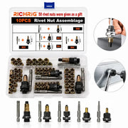 🏆LAST DAY SALE 49% OFF🛠️Head Rivet Nut Tool. M3 M4 M5 M6 M8 Rivnut Kit.Carbon Steel Rivnut Set