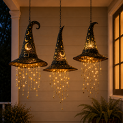 🌙 Light-Up Witch Hat Hanging Decor🧙Perfect for Halloween