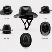 💯 Western Cowboy Hard Hat. Vented Wide Brim Safety Helmet for Construction & Ranch Workers