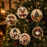 Christmas DIY Diamond Painting Ornaments Kit (12-Piece) – Xmas Tree Hanging Craft Decoration