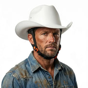 💯 Western Cowboy Hard Hat. Vented Wide Brim Safety Helmet for Construction & Ranch Workers