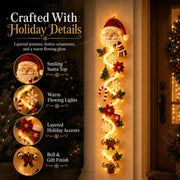 ⏳ Last Day 49% OFF – 🎄MerryCascade™ Glowing Christmas Door Hanger | 6 Festive Lighted Designs with Warm Glow. Dimensional Details & Space-Saving Vertical Décor ✨