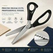 🏆Limited Time Sale 49% OFF 🧵✂️Stainless Steel Pinking Shears – 9.1 Zig Zag Fabric Scissors for Sewing. Quilting. Dressmaking & DIY Crafts
