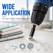 🔥LAST DAY SALE 60% OFF-6 Pcs Diamond Drill Bits Set. 1/4 5/6 3/8 1/2 Inch Brazed Diamond Drill Bits for Precision Drilling in Tile Ceramic Glass Granite Marble Masonry