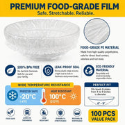 🔥LAST DAY SALE 49% OFF-100Pcs Medium Reusable Elastic Plastic Bowl Covers - Kitchen Bread Proofing.