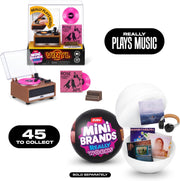 Mini Functional Record Player That Plays Real Music – ZURU Mini Brands Series 1 Really Works Vinyl Playset, Includes Vinyl Record & Stand, Collectible Toy for Kids, Gen Z & Adults