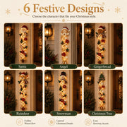 ⏳ Last Day 49% OFF – 🎄MerryCascade™ Glowing Christmas Door Hanger | 6 Festive Lighted Designs with Warm Glow. Dimensional Details & Space-Saving Vertical Décor ✨