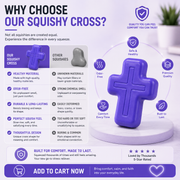 ✝️ Faith-Inspired Cross Squishy – Soft. Odor-Free & Satisfying Squeeze Toy