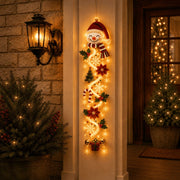 ⏳ Last Day 49% OFF – 🎄MerryCascade™ Glowing Christmas Door Hanger | 6 Festive Lighted Designs with Warm Glow. Dimensional Details & Space-Saving Vertical Décor ✨
