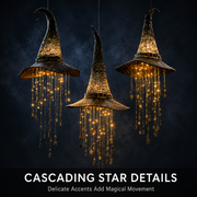🌙 Light-Up Witch Hat Hanging Decor🧙Perfect for Halloween