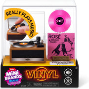 Mini Functional Record Player That Plays Real Music – ZURU Mini Brands Series 1 Really Works Vinyl Playset, Includes Vinyl Record & Stand, Collectible Toy for Kids, Gen Z & Adults