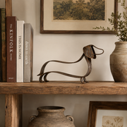 🔥🔥Rustic Dachshund Metal Sculpture