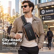 🔒 Anti-Theft Smart Sling Bag with Combination Lock & USB Charging
