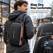 🔒 Anti-Theft Smart Sling Bag with Combination Lock & USB Charging