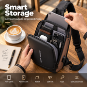 🔒 Anti-Theft Smart Sling Bag with Combination Lock & USB Charging