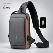 🔒 Anti-Theft Smart Sling Bag with Combination Lock & USB Charging