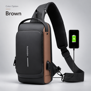 🔒 Anti-Theft Smart Sling Bag with Combination Lock & USB Charging