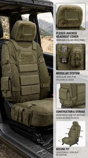 💪🚙Rugged Truck Seat Cover – Tactical Storage. Seat Protection & All‑Day Comfort