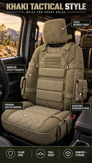 💪🚙Rugged Truck Seat Cover – Tactical Storage. Seat Protection & All‑Day Comfort