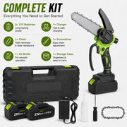🌿 6-Inch Cordless Mini Chainsaw – Brushless 900W Pruning Saw with 2 Batteries