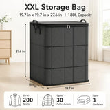 ⚡Hot Sales 49% OFF🔥-Spacious Moving Storage Bin – Zippered Organizer for Quilts. Bedding & Sweaters. Large Capacity Fabric Bag for Closet & Moving Day