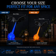 🔥 HOT SALE 🐉| 3D Fire-Breathing Dragon LED Display – Fantasy Bookshelf Decor with Glowing Flame