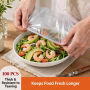 🔥LAST DAY SALE 49% OFF-100Pcs Medium Reusable Elastic Plastic Bowl Covers - Kitchen Bread Proofing.