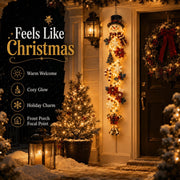 ⏳ Last Day 49% OFF – 🎄MerryCascade™ Glowing Christmas Door Hanger | 6 Festive Lighted Designs with Warm Glow. Dimensional Details & Space-Saving Vertical Décor ✨
