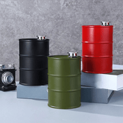350ml/750ml Oil Drum Anti-rust Leak-proof No Odor Portable Wine Storage🛢Food Grade Camping Whisky Flagon Wine Jug Camping Supplies【liquor is not included】