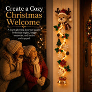 ⏳ Last Day 49% OFF – 🎄MerryCascade™ Glowing Christmas Door Hanger | 6 Festive Lighted Designs with Warm Glow. Dimensional Details & Space-Saving Vertical Décor ✨