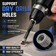 🔥LAST DAY SALE 60% OFF-6 Pcs Diamond Drill Bits Set. 1/4 5/6 3/8 1/2 Inch Brazed Diamond Drill Bits for Precision Drilling in Tile Ceramic Glass Granite Marble Masonry