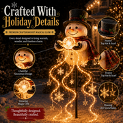 🎄49% OFF🎄 Snowman Magic Fountai-Flowing Snowflake LED Christmas Garden Light❄️