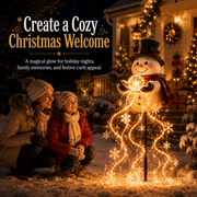 🎄49% OFF🎄 Snowman Magic Fountai-Flowing Snowflake LED Christmas Garden Light❄️