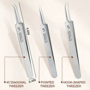 Professional Beauty Salon Tweezers | 2026 New Year Launch | Precision Slant & Pointed Tips for Brows & Lashes | Essential for Makeup Artists & Home Kits 🎆✨