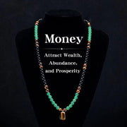 Money AttractionNecklace WithGreenAventurine& Tiger EyePendant Healing Crystal Stone
