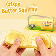 Crunchy Squishy PU Foam Butter Stick Stress Relief Toy - Crispy Shell, Finger Size, Slow Rebound, Wax Cracking Inside, Ideal for Stress Relief