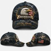 ✨250 Years of Freedom Eagle Cap | Embroidered Patriotic Vintage Baseball Hat – 1776–2026 American Tribute Edition